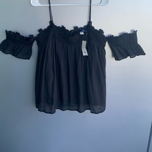 Francescas Black Off the Shoulder Top